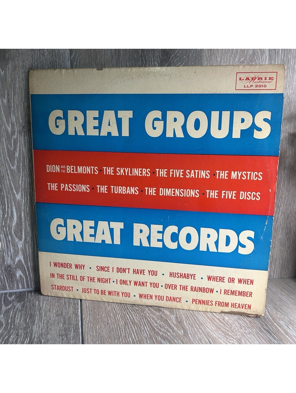 Great Groups Great Records Laurie LLP Doo‑Wop Vinyl LP Dion Belmonts Skyliners